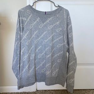 Champion Embossed Crewneck Sweatshirt Gray XL